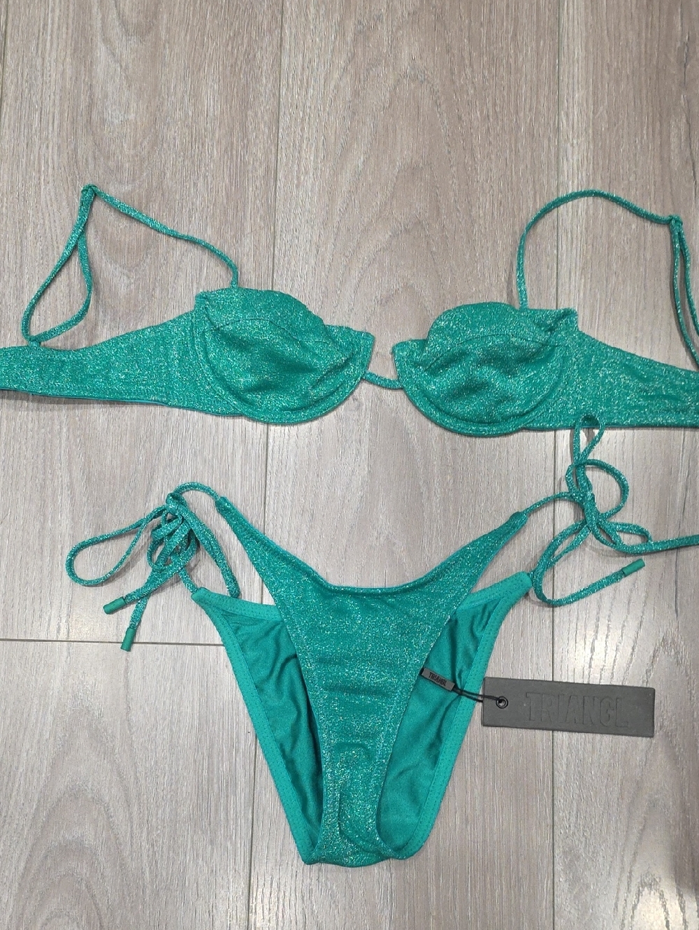 triangl swimwear Sparkling Teal Underwire Bikini Set